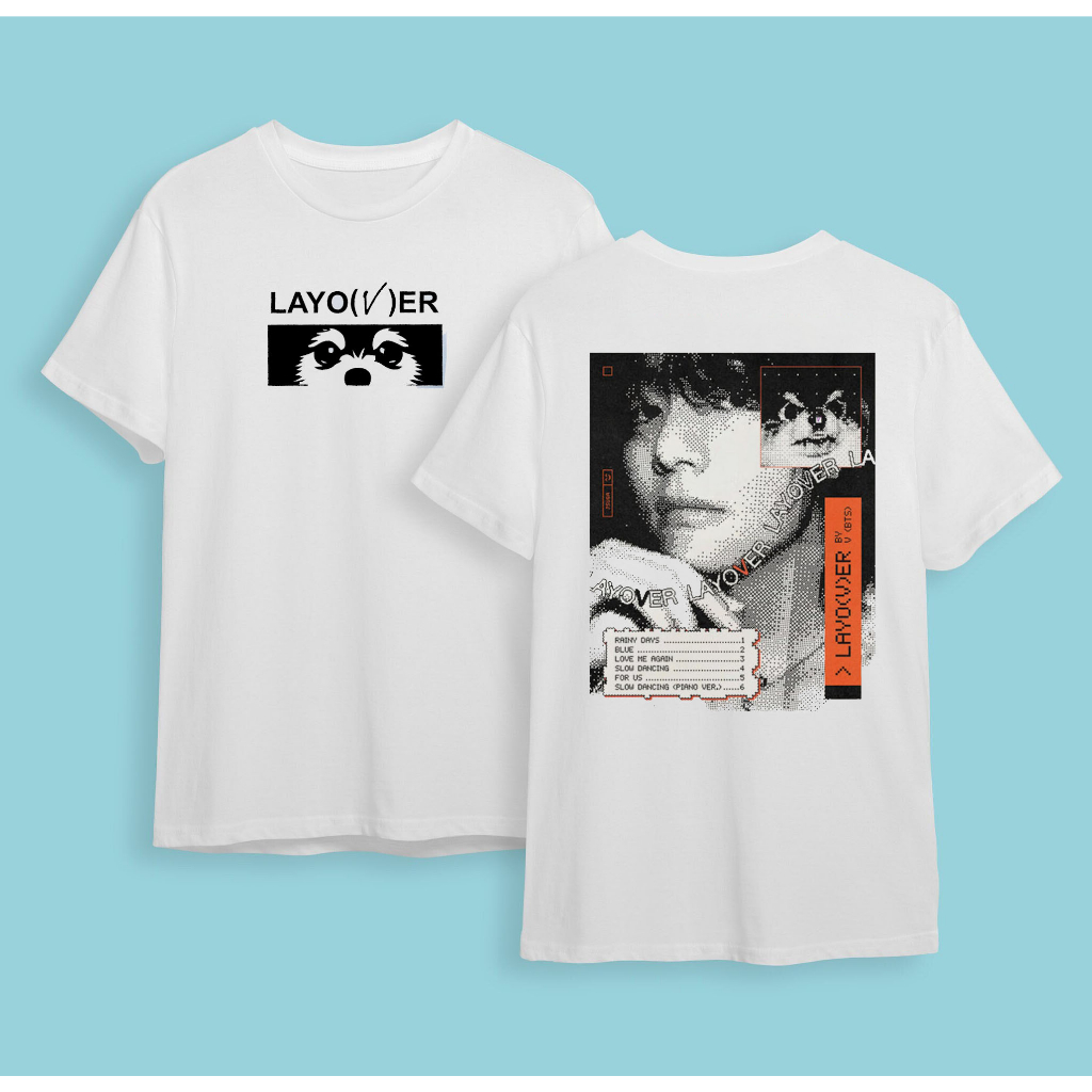 Áo Thun V - Taehyung BTS Solo Album Layover Yeontan Unisex Nam Nữ