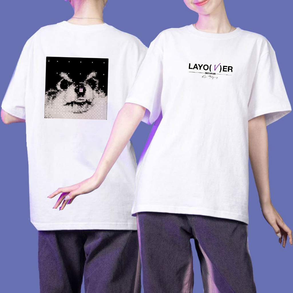 Áo Thun V - Taehyung BTS Solo Album Layover Yeontan Unisex Nam Nữ