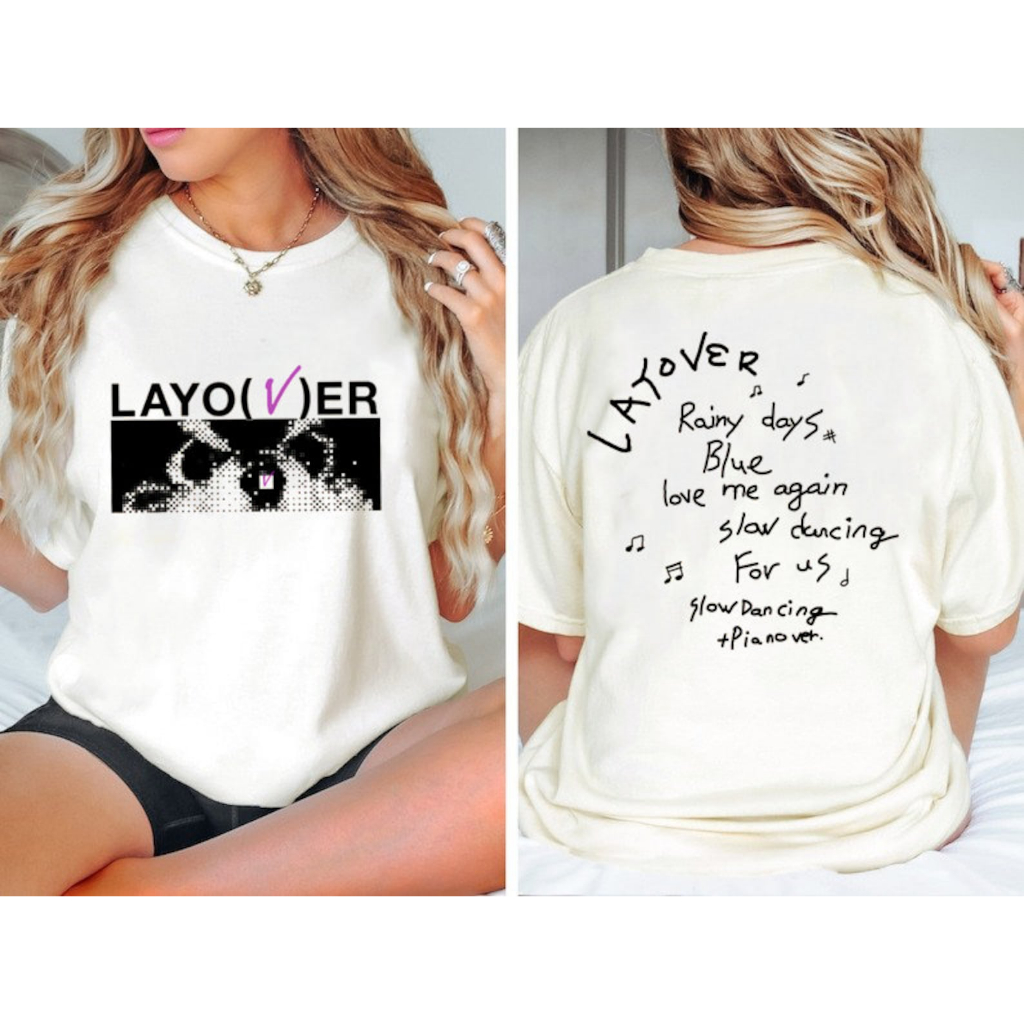 Áo Thun V - Taehyung BTS Solo Album Layover Yeontan Unisex Nam Nữ