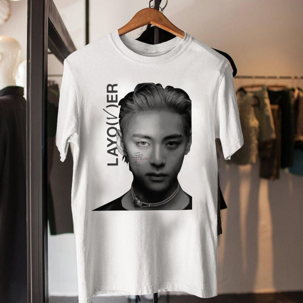 Áo Thun V - Taehyung BTS Solo Album Layover Yeontan Unisex Nam Nữ