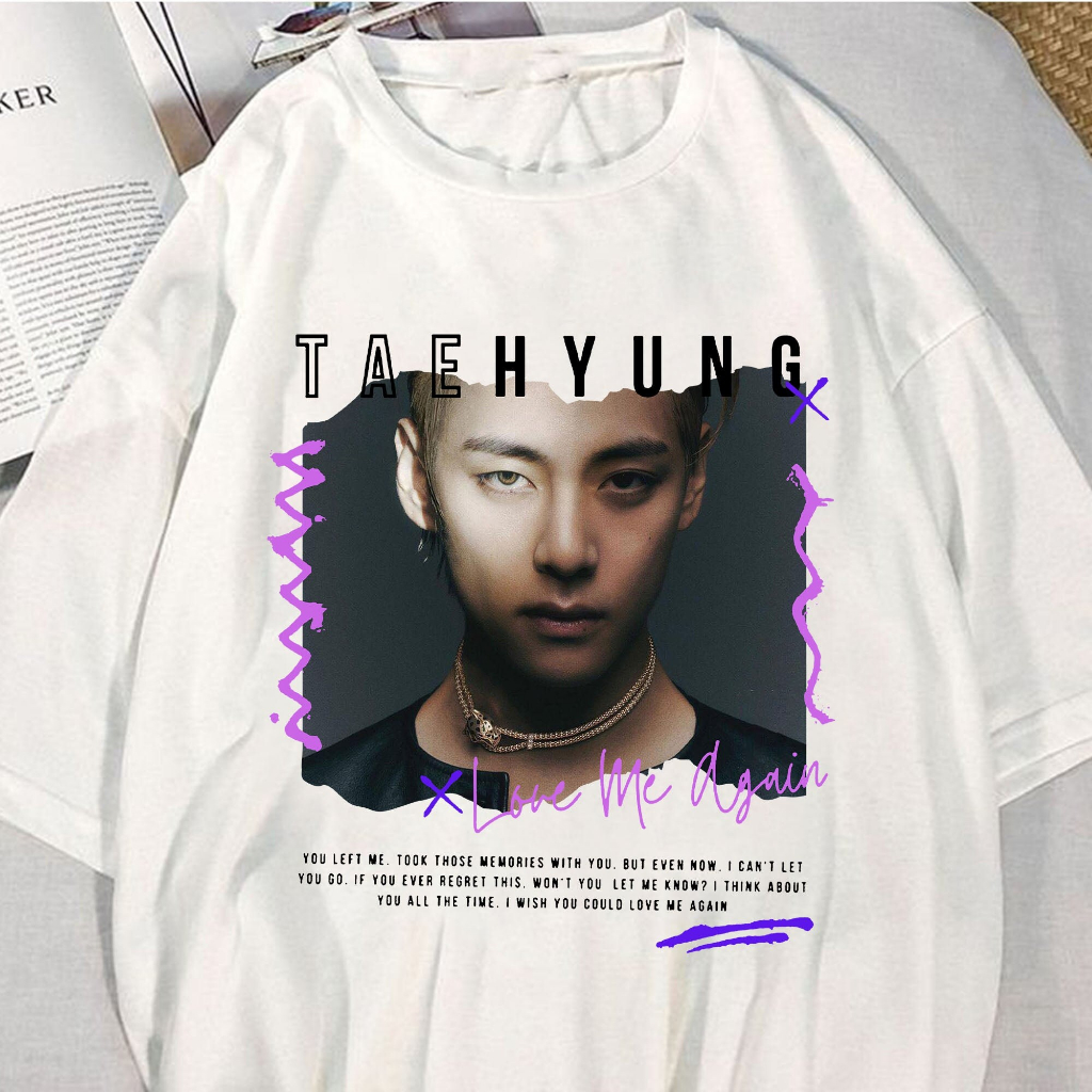 Áo Thun V - Taehyung BTS Solo Album Layover Yeontan Unisex Nam Nữ