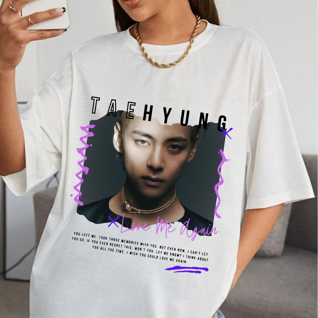 Áo Thun V - Taehyung BTS Solo Album Layover Yeontan Unisex Nam Nữ