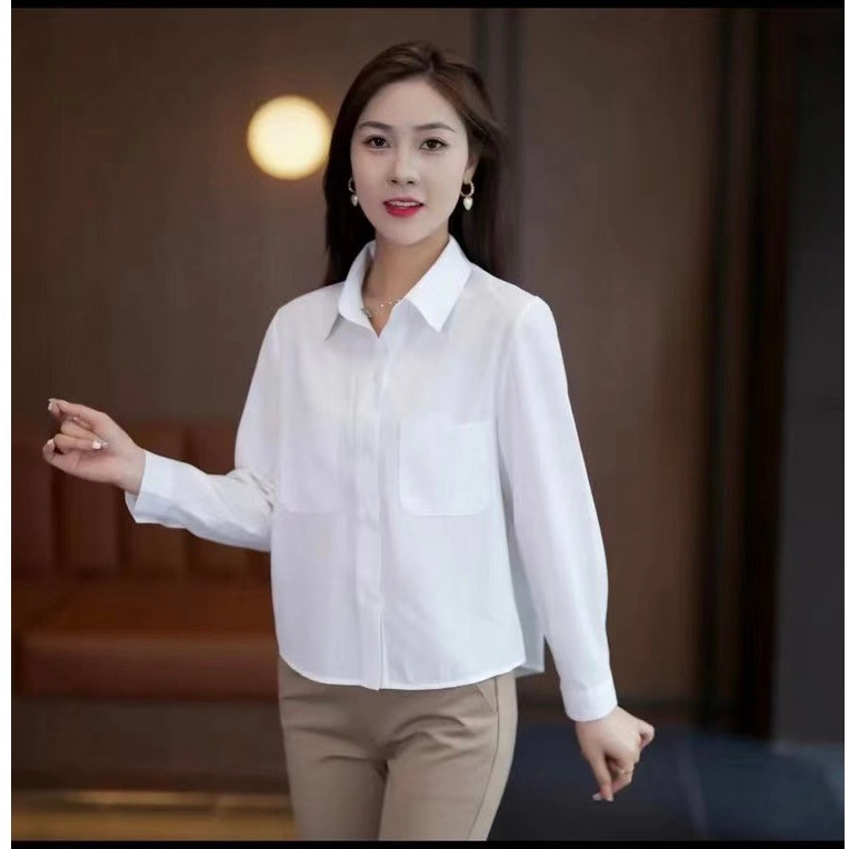 Áo sơ mi nữ dài tay chân ái cho mùa thu 2023