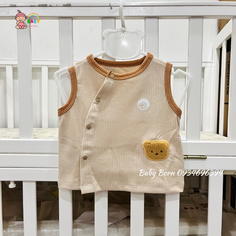 Gile Anminaza cúc lệch cotton tăm organic 100% tự nhiên mềm, dễ thương AMI0102