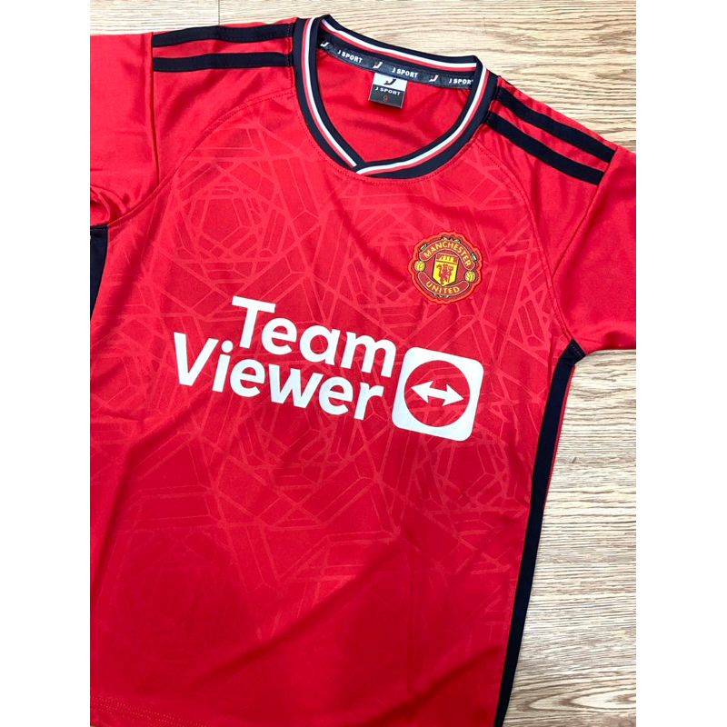 Bộ quần áo đá banh trẻ em MANCHESTER đỏ, Bộ quần áo bóng đá trẻ em in tên và số theo yêu cầu