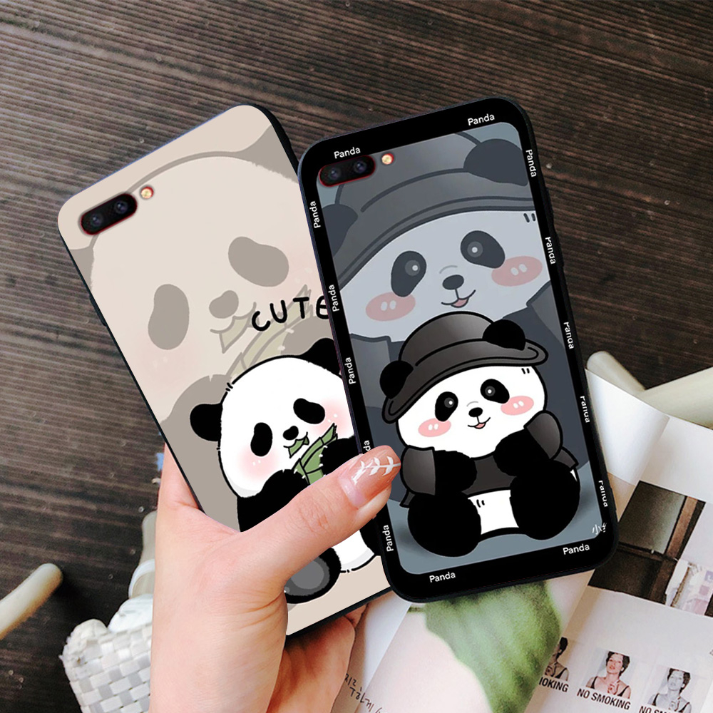 Ốp lưng oppo r11s / r15 in hình gấu trúc cute dễ thương