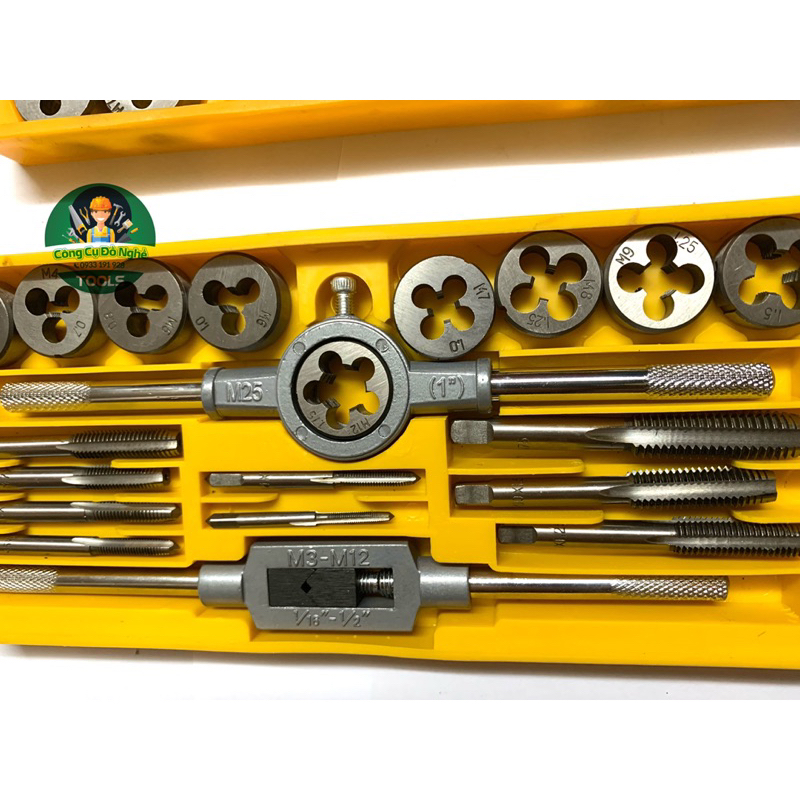 Bộ taro bàn ren tạo ren trong ngoài 12 chi tiết và 20 chi tiết loại tốt