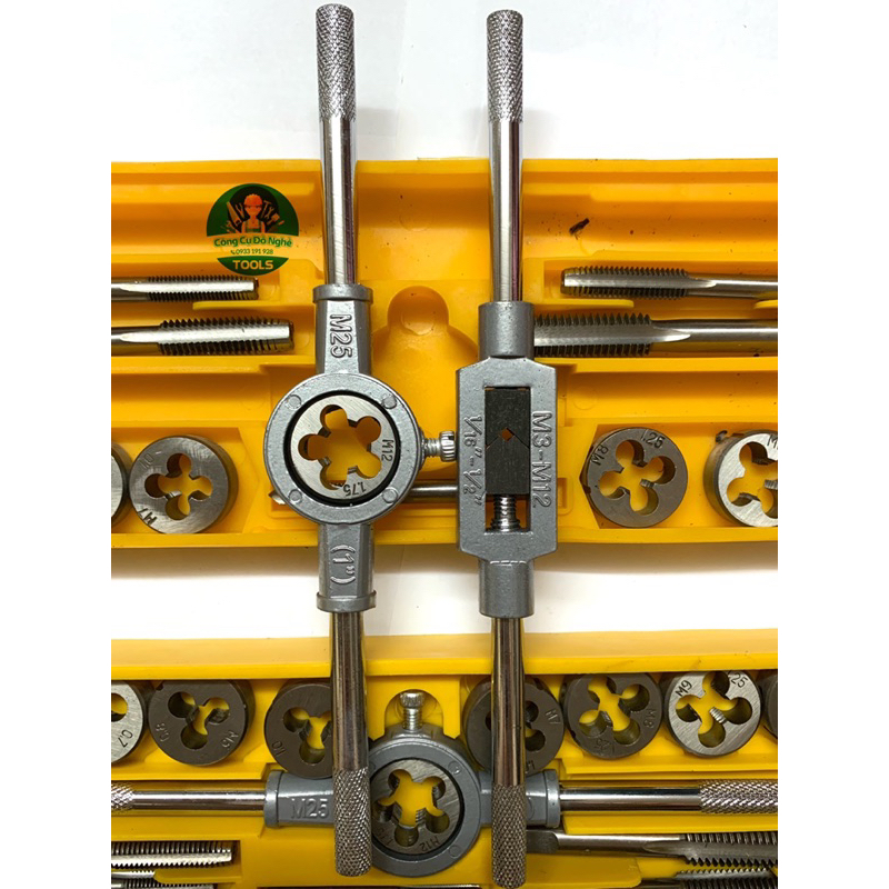 Bộ taro bàn ren tạo ren trong ngoài 12 chi tiết và 20 chi tiết loại tốt