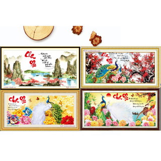 Tranh thêu Cha mẹ 3D hàng đẹp