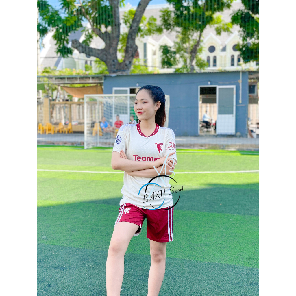 ÁO BÓNG ĐÁ CLB MANU KEM MỚI 2024 - BỘ QUẦN ÁO BÓNG ĐÁ CLB MU KEM MẪU THẬT #Baxusport