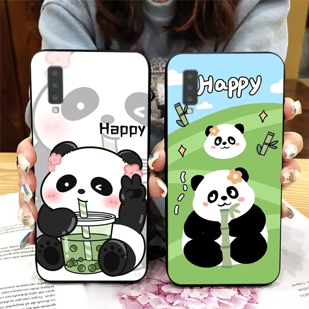 Ốp lưng Samsung a7 2018 / ss a9 2018 in hình gấu trúc cute dễ thương