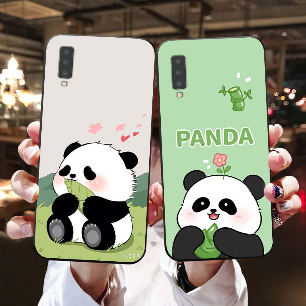 Ốp lưng Samsung a7 2018 / ss a9 2018 in hình gấu trúc cute dễ thương