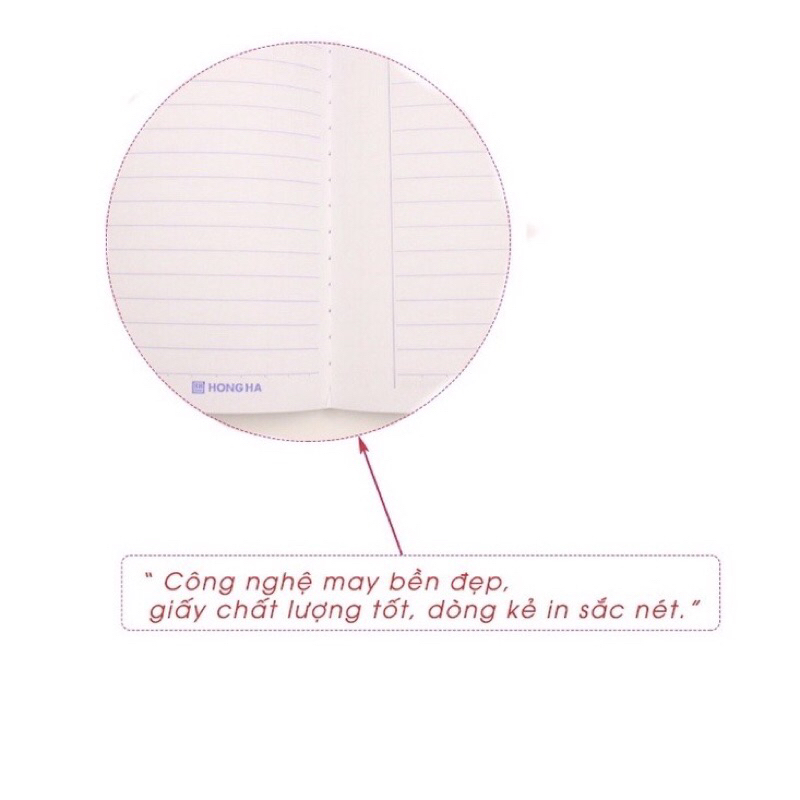 Sỏ bìa bồi A4 Lesson 200/300/400 trang Hồng Hà dòng kẻ ngang_Giấy dày
