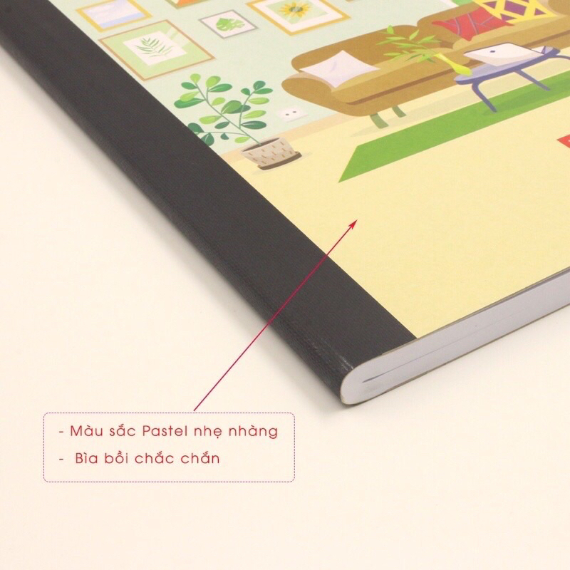 Sỏ bìa bồi A4 Lesson 200/300/400 trang Hồng Hà dòng kẻ ngang_Giấy dày