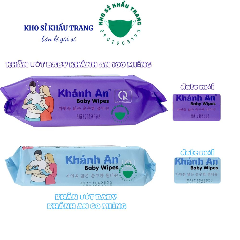 Khăn ướt baby Khánh An hương thơm dịu nhẹ