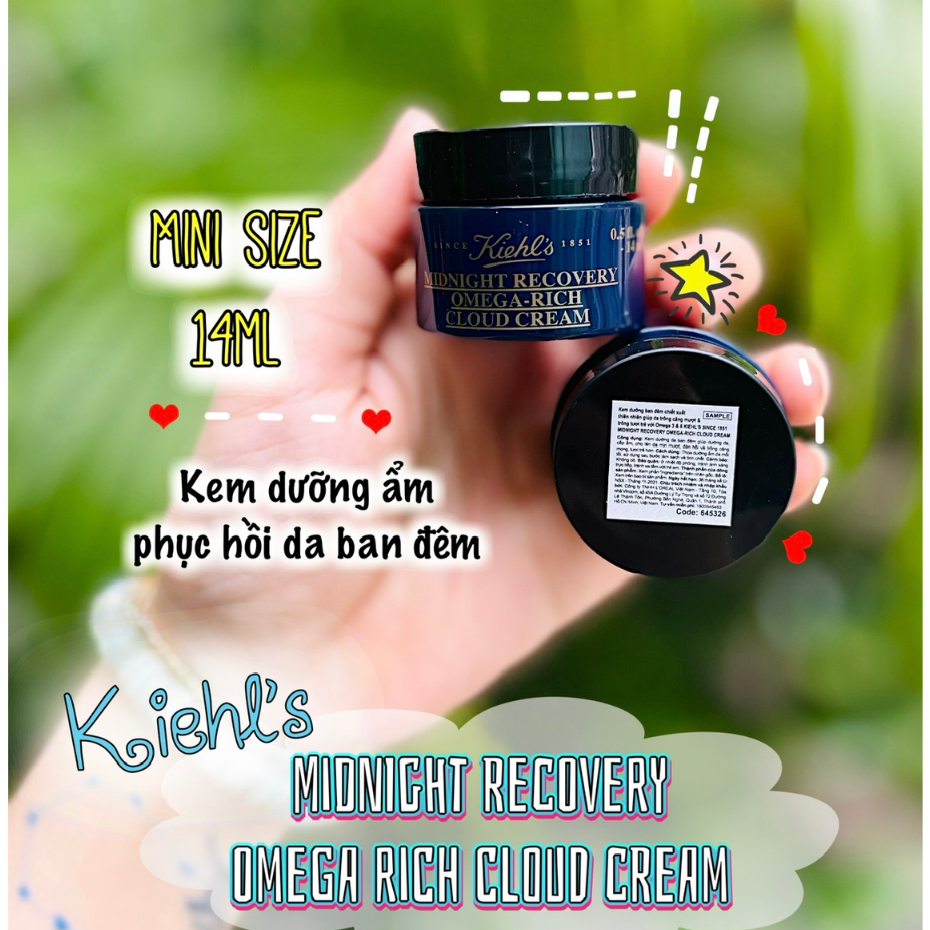 Các sản phẩm phục Hồi Da Ban Đêm KIEHL'S  Midnight Recovery Omega Rich Cloud 14ml