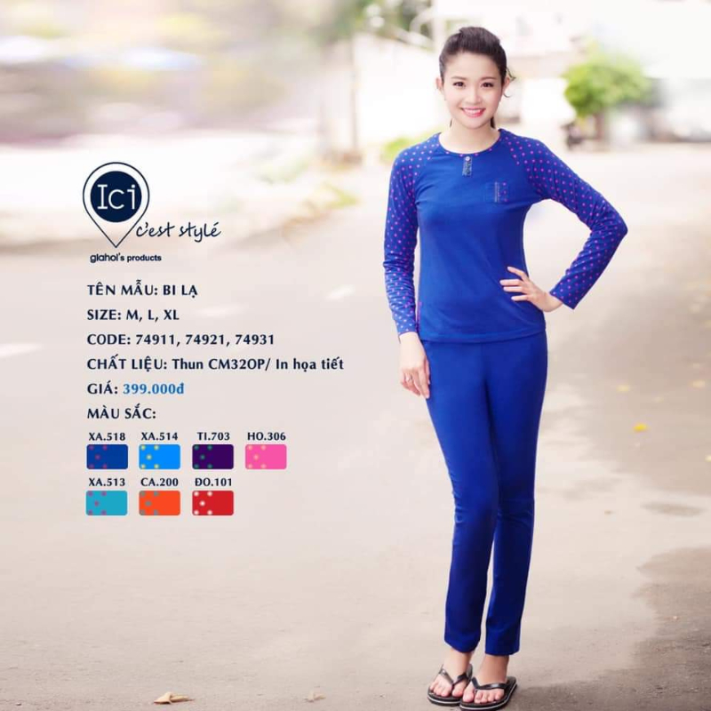 Xả bộ đồ nữ, bộ mặc nhà thu đông chất liệu cotton Gia Hồi size XL( mẫu Bi Lạ)