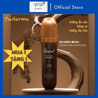 Sữa Dưỡng Hỗ Trợ Mờ Nám Puderma White Jade Emulsion 100ml: mờ thâm nám, nâng cơ, chống lão hóa