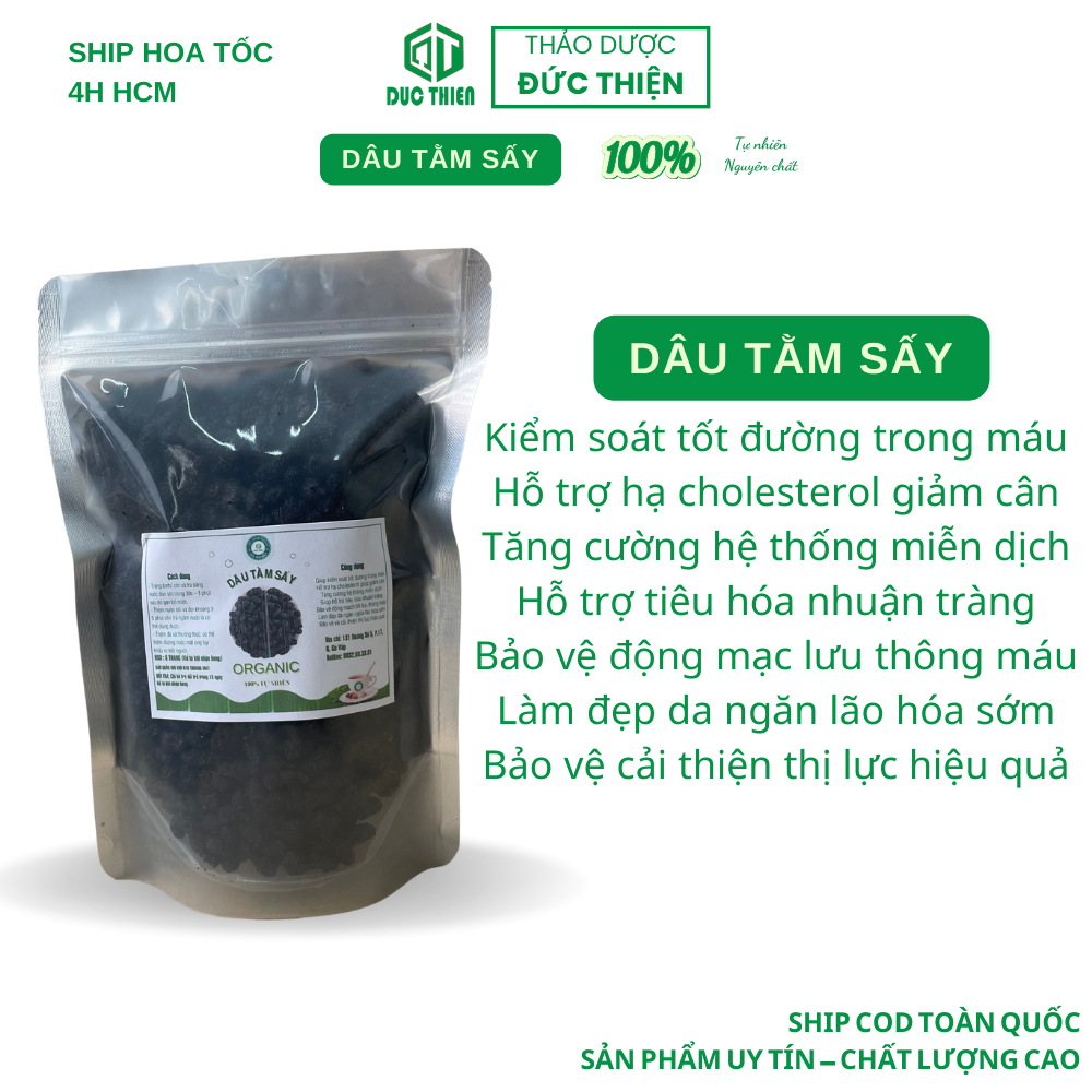 100g, 200g Dâu Tằm Sấy (Hàng Mới, Khô, Sạch, Thơm) - Hỗ Trợ Tiêu Hóa, Giảm Cân Và Làm Chậm Quá Trình Lão Hóa