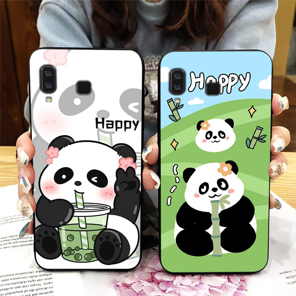Ốp lưng Samsung a8 Star in hình gấu trúc cute dễ thương