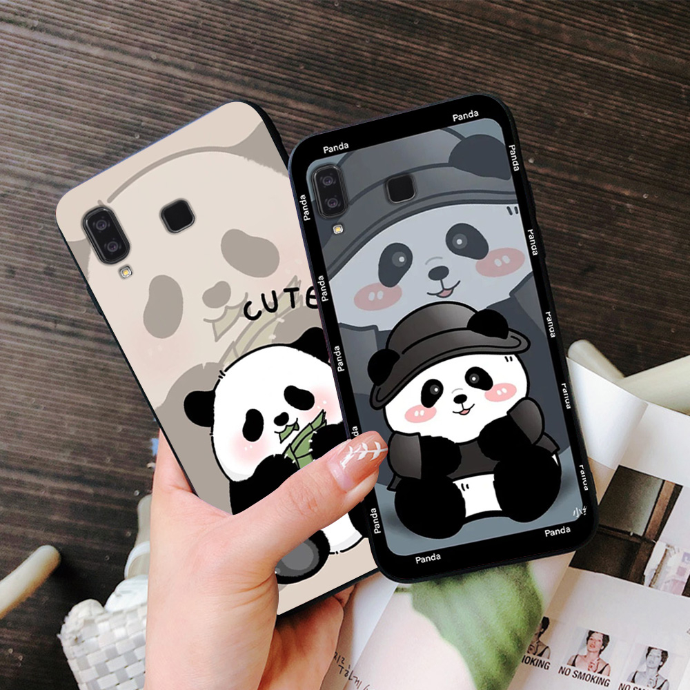 Ốp lưng Samsung a8 Star in hình gấu trúc cute dễ thương
