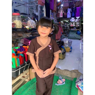 Đồ lam đi chùa mẫu tim phối bé