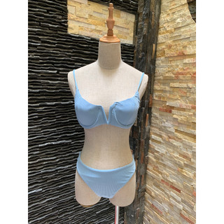 [3 MÀU] Bikini cúp ngực phối khoen V