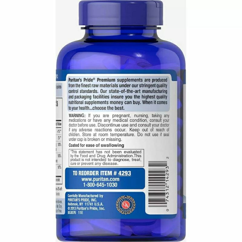 Viên uống tăng sức đề kháng, chiều cao Calcium magnesium zinc Puritan's Pride