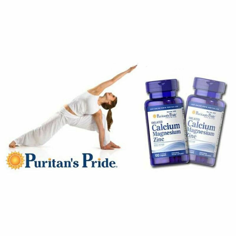 Viên uống tăng sức đề kháng, chiều cao Calcium magnesium zinc Puritan's Pride