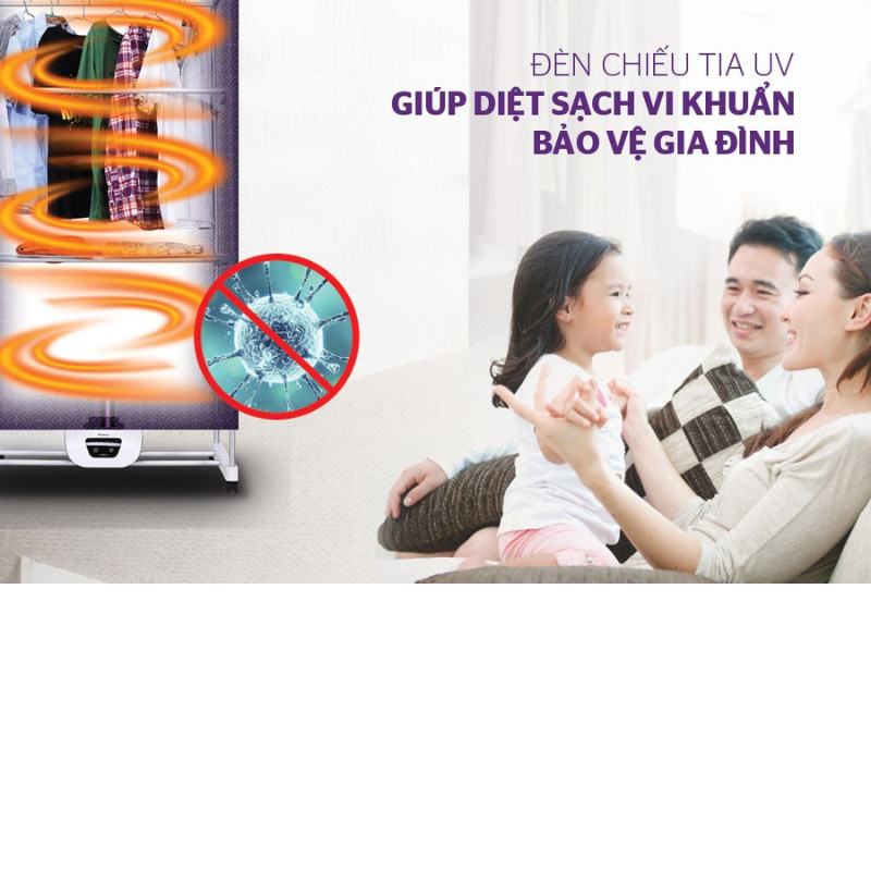 Tủ sấy quần áo Sunhouse SHD2707, Hàng chính hãng bảo hành 12 tháng