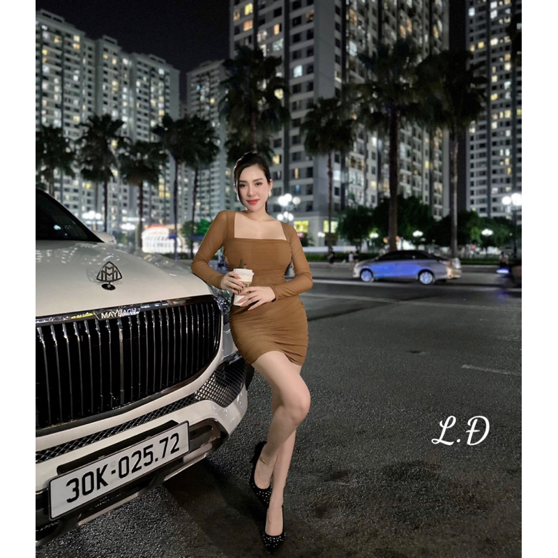 Váy body lưới nhún siêu đẹp