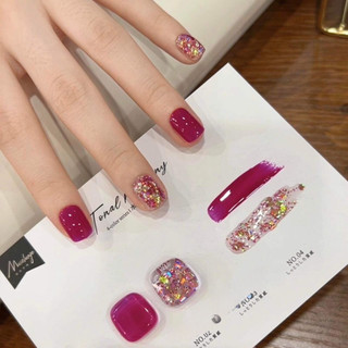 Set 2 màu nhũ kim tuyến và sơn gel tặng kèm cọ
