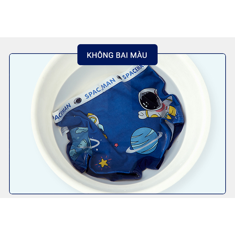 Set 4 Quần chip đùi cho bé trai 10-40kg mẫu phi hành gia hàng chất cotton kháng khuẩn