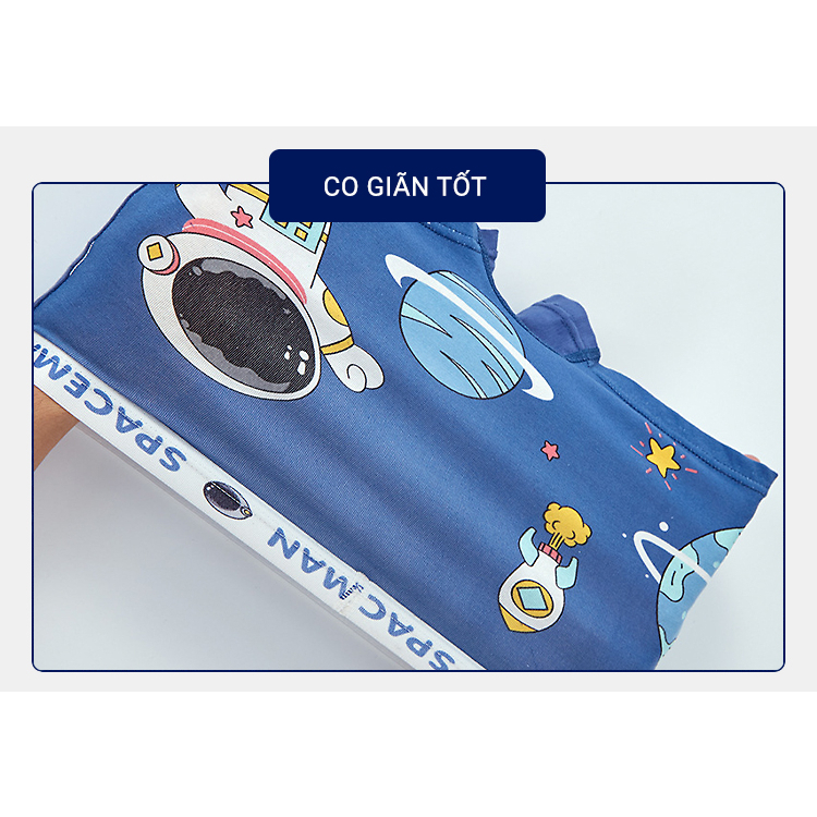 Set 4 Quần chip đùi cho bé trai 10-40kg mẫu phi hành gia hàng chất cotton kháng khuẩn