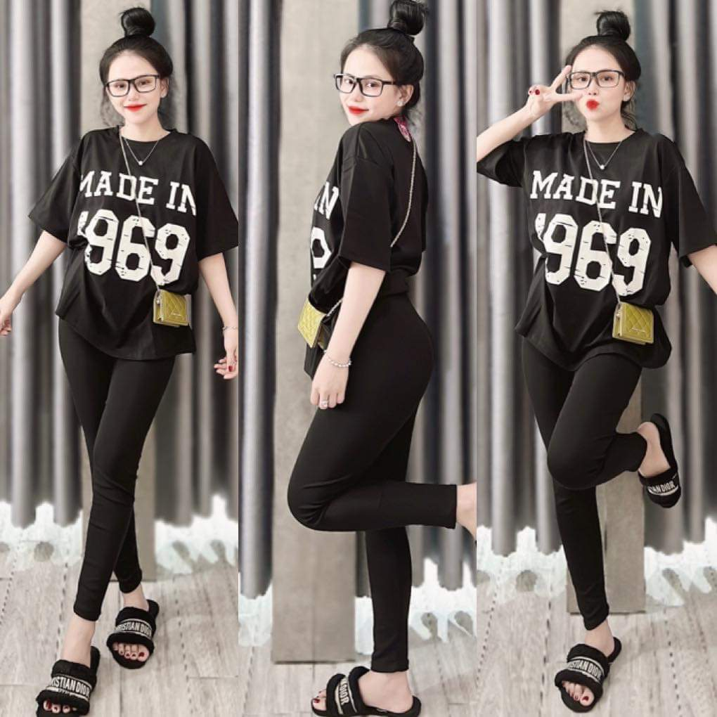 Đồ Bộ Nữ Set Bộ Dài Cotton Áo In Số Bigszie Mặc Nhà