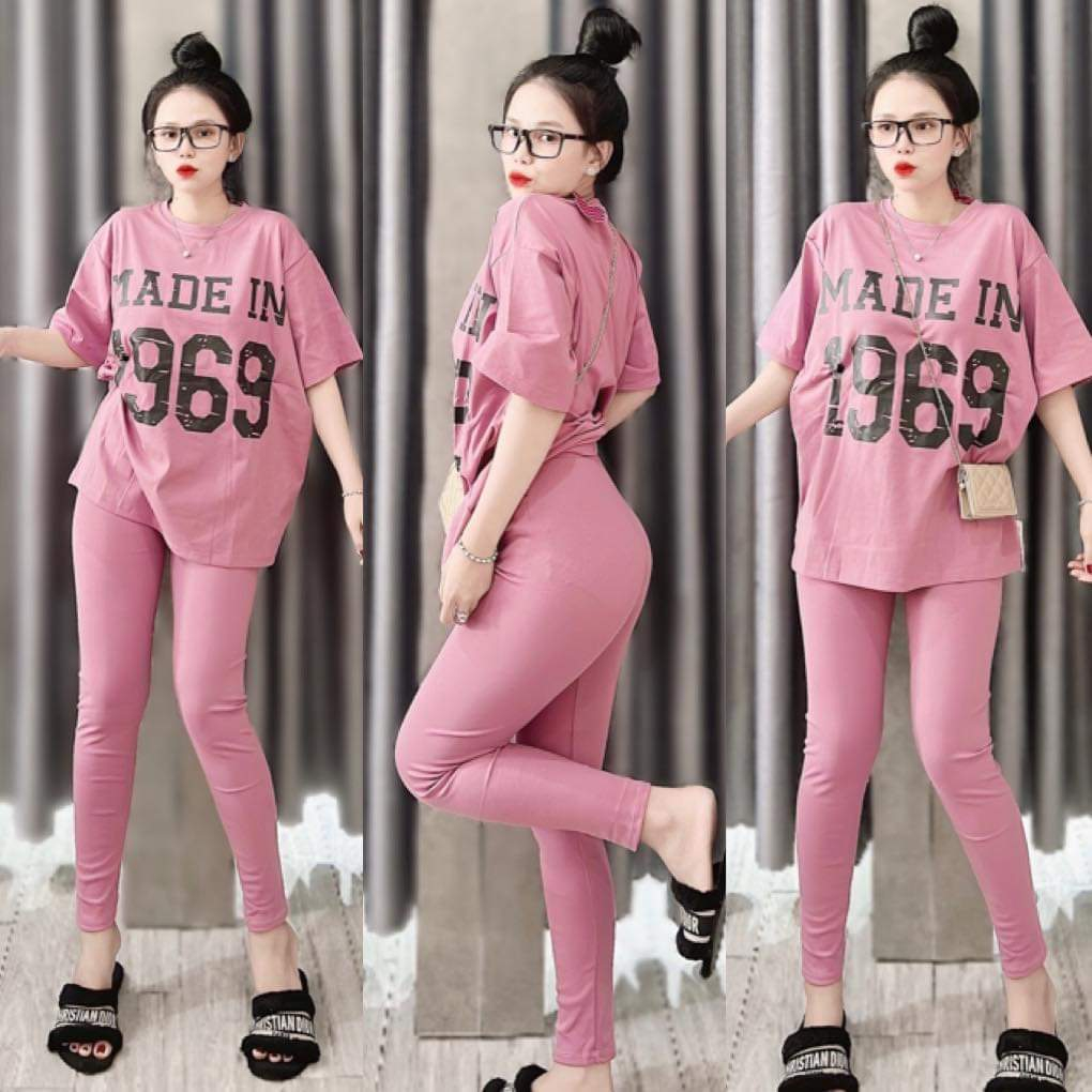 Đồ Bộ Nữ Set Bộ Dài Cotton Áo In Số Bigszie Mặc Nhà