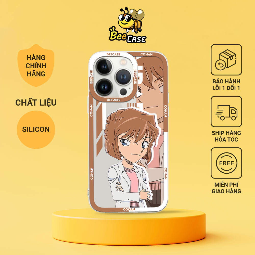 Ốp lưng iphone cạnh vuông trong suốt Anime Conan Haibara Ai Beecase 6/6s/7/7plus/8/8plus/x/xs/11/12/13/14pro/promax