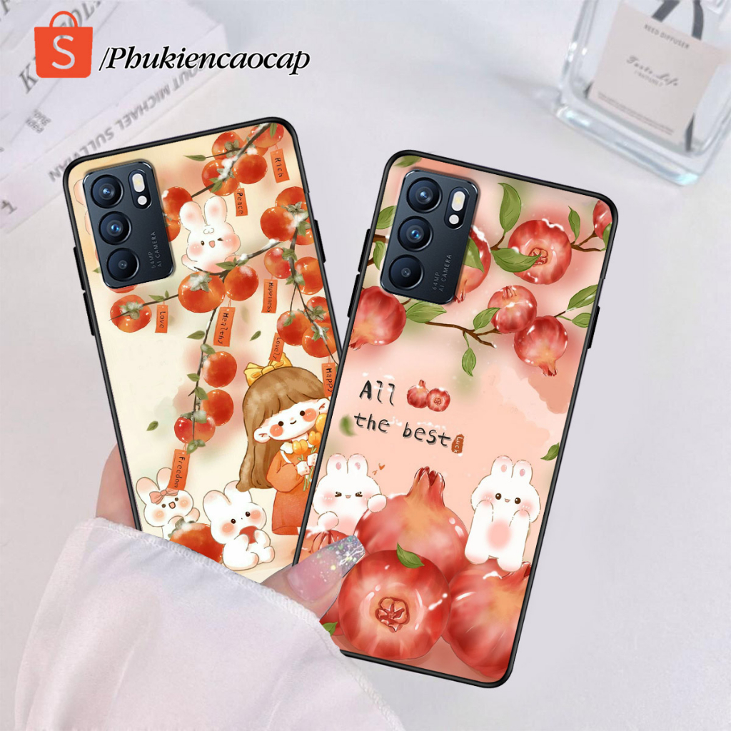 Ốp lưng Oppo Reno 6 Pro 5G / Reno6 Pro+ 5G / Reno6 Pro 5G - Ốp Oppo in hình thỏ con siêu đáng yêu - 