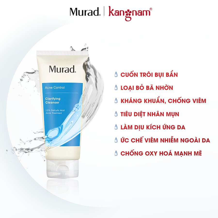 Gel Rửa Mặt Da Mụn Sạch Nhờn Murad Clarifying Cleanser