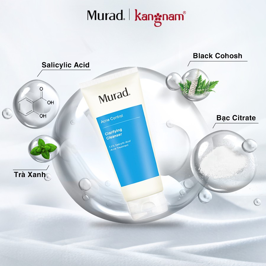 Gel Rửa Mặt Da Mụn Sạch Nhờn Murad Clarifying Cleanser