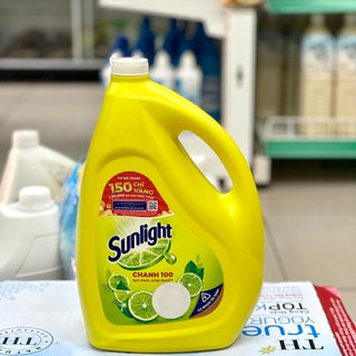 Nước rửa chén bát Sunlight can 3,6kg Can Vàng/Trắng