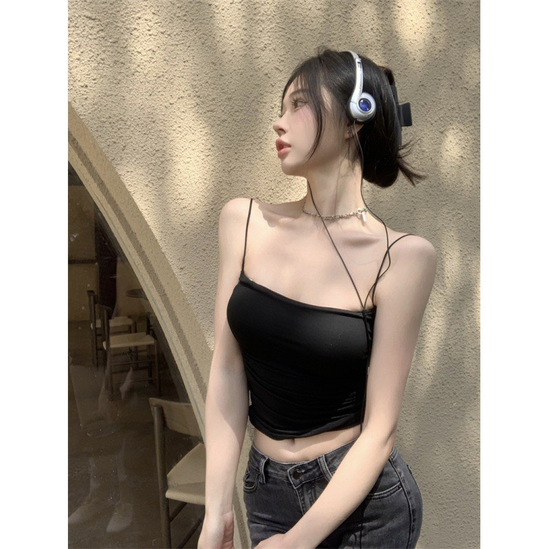 Áo Bra Nữ 2 Dây Mảnh Nhún Eo Kèm Mút Ngực Quyến Rũ 3383