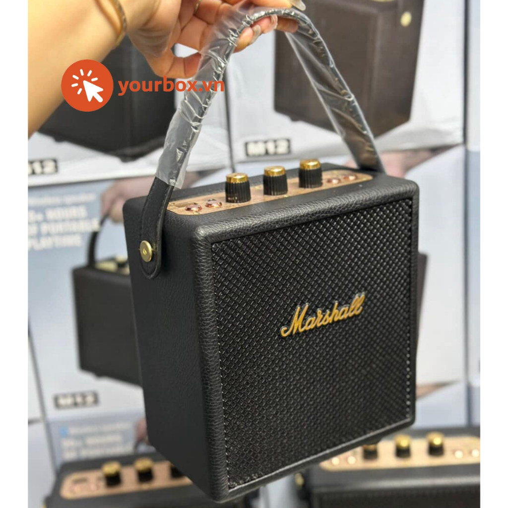 Loa bluetooth di động Marshall Stockwell M12 - Loa không dây,bản cao cấp có dây xách,âm thanh hay,full box - Yourbox.vn