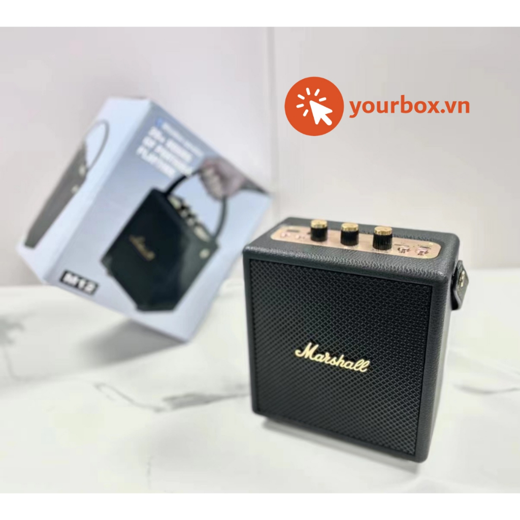 Loa bluetooth di động Marshall Stockwell M12 - Loa không dây,bản cao cấp có dây xách,âm thanh hay,full box - Yourbox.vn