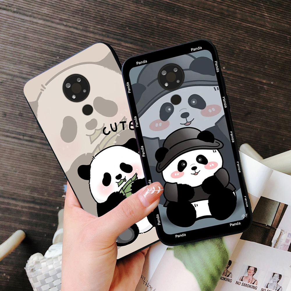 Ốp lưng nokia 3.4 in hình gấu trúc cute dễ thương
