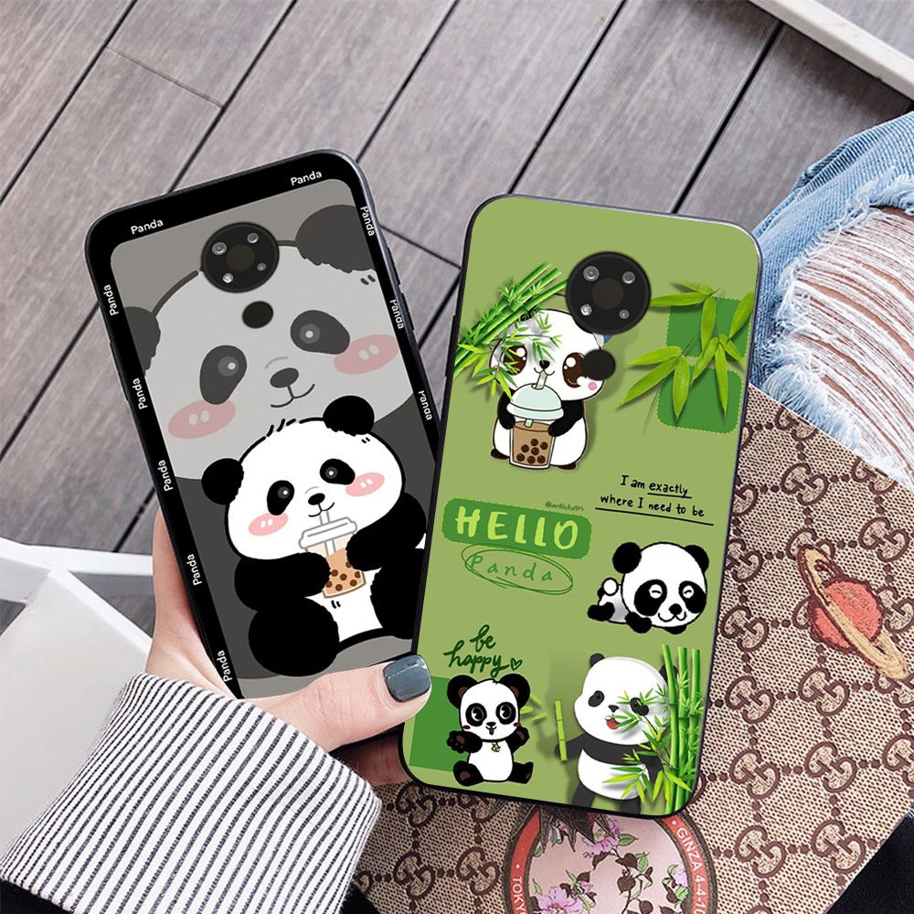 Ốp lưng nokia 3.4 in hình gấu trúc cute dễ thương