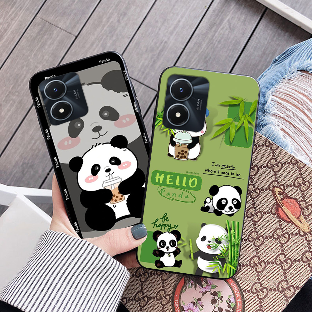 Ốp lưng vivo y02s / vivo y01 in hình gấu trúc cute dễ thương