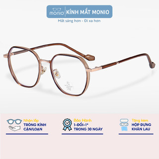 GỌNG KÍNH CẬN THỜI TRANG NAM NỮ  GỌNG KÍNH MONIO EYEWEAR DÁNG VUÔNG BO TRÒN CHẤT LIỆU KIM LOẠI PHỤ KIỆN THỜI TRANG M2682