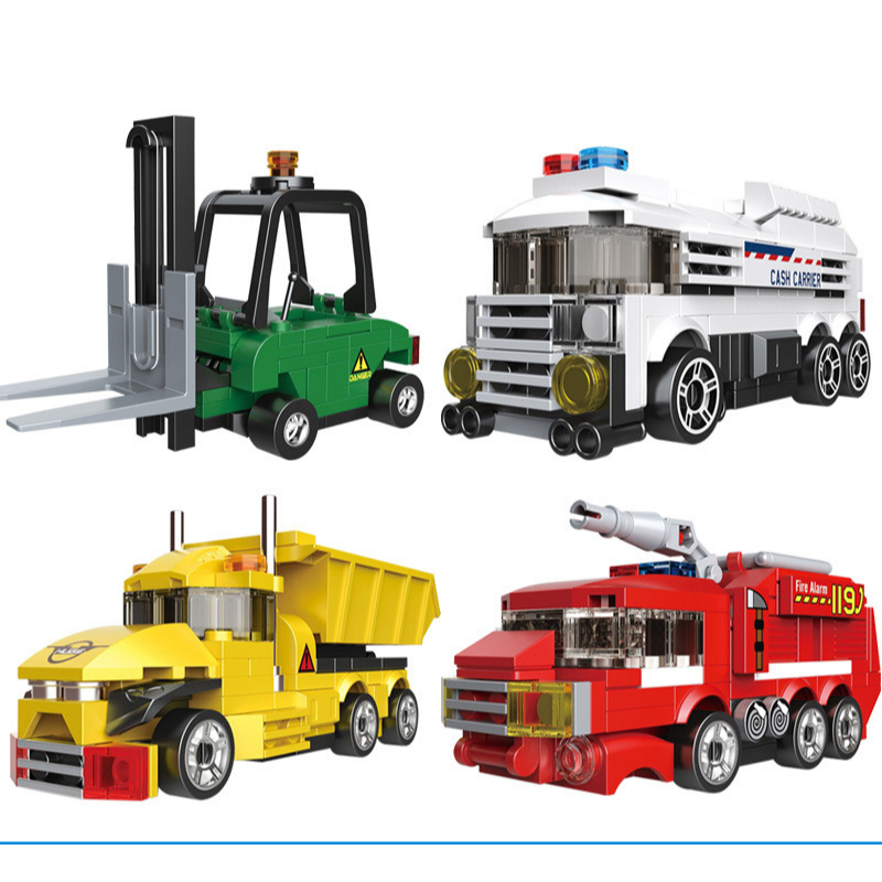 Đồ chơi lắp ráp có chức năng xe chạy bánh đà