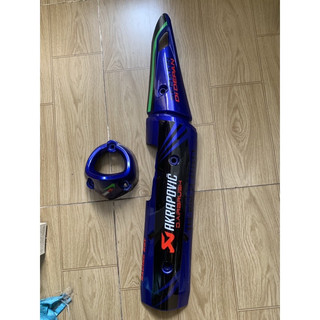 Ốp bô và chụp đích bô xe exciter150 màu xanh đen mẫu zin